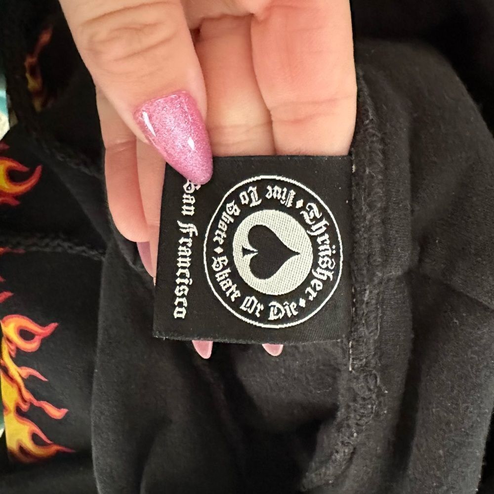 Thrasher Black Flame oversized skater Hoodie - Picture 5 of 8